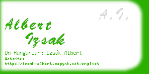 albert izsak business card