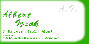 albert izsak business card